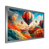 Red Hot Air Ballon I - Hot Air Balloon Canvas Wall Art