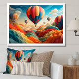 Red Hot Air Ballon I - Hot Air Balloon Canvas Wall Art