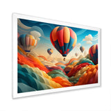 Red Hot Air Ballon I - Hot Air Balloon Canvas Wall Art