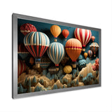 Red Hot Air Ballon Mosaic I - Hot Air Balloon Canvas Wall Art
