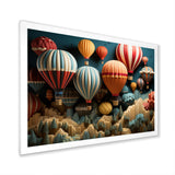 Red Hot Air Ballon Mosaic I - Hot Air Balloon Canvas Wall Art