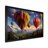 Colorful Hot Air Ballon Whimsical - Hot Air Balloon Canvas Wall Art