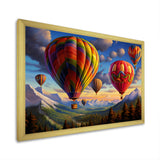 Colorful Hot Air Ballon Whimsical - Hot Air Balloon Canvas Wall Art