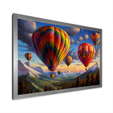 Colorful Hot Air Ballon Whimsical - Hot Air Balloon Canvas Wall Art