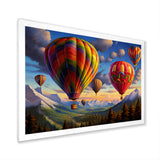 Colorful Hot Air Ballon Whimsical - Hot Air Balloon Canvas Wall Art