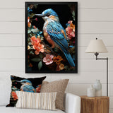 Teal Orange Hummingbird Enchanting Hum Pastoral - Hummingbird Canvas Wall Art