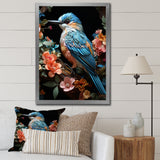 Teal Orange Hummingbird Enchanting Hum Pastoral - Hummingbird Canvas Wall Art