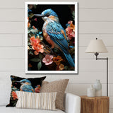 Teal Orange Hummingbird Enchanting Hum Pastoral - Hummingbird Canvas Wall Art