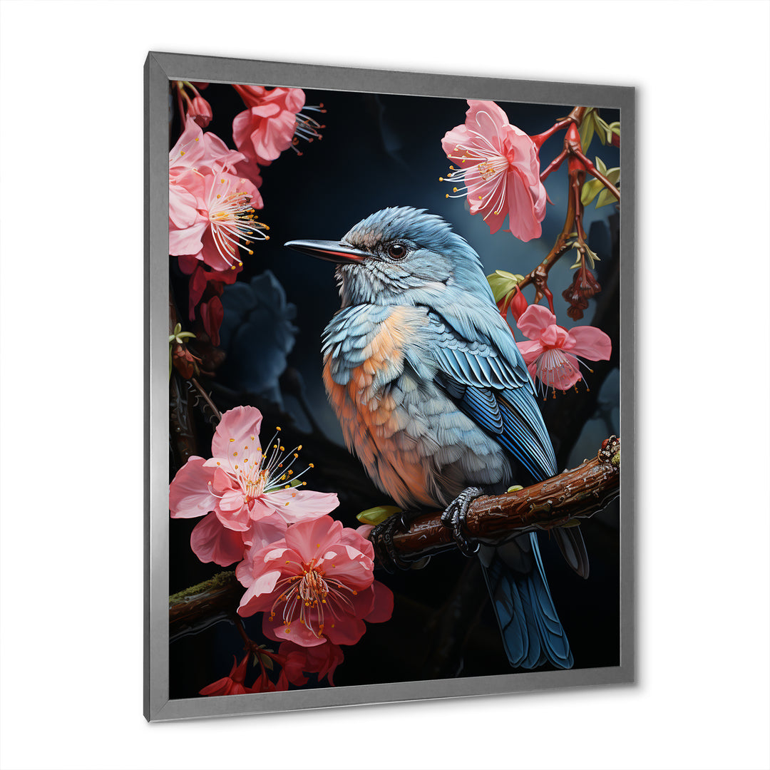 Blue Pink Hummingbird Enchanting Hum Pastoral - Hummingbird Wall Decor
