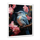 Blue Pink Hummingbird Enchanting Hum Pastoral - Hummingbird Wall Decor
