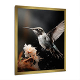 Black White Hummingbird Energetic - Hummingbird Wall Decor