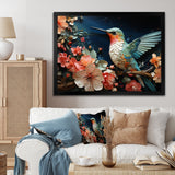 Teal Pink Hummingbird Harmony - Hummingbird Wall Art Prints