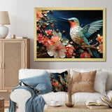Teal Pink Hummingbird Harmony - Hummingbird Wall Art Prints