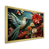 Coral Red Hummingbird Harmony - Hummingbird Wall Art Prints