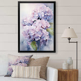 Purple Hydrangea Graceful Whispers - Floral Canvas Wall Art