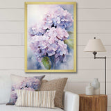 Purple Hydrangea Graceful Whispers - Floral Canvas Wall Art