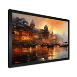 Indian Art Sunset At - People Canvas Wall Art