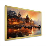 Indian Art Sunset At - People Canvas Wall Art