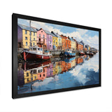 Ireland Harbor Reflectionsan Acrylic I - Landscapes Canvas Wall Art