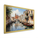 Italy Venetian Canals I - Landscapes Canvas Wall Art