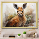 Kangaroo Extremely Detailed - Kangaroo Large Canvas Wall Art