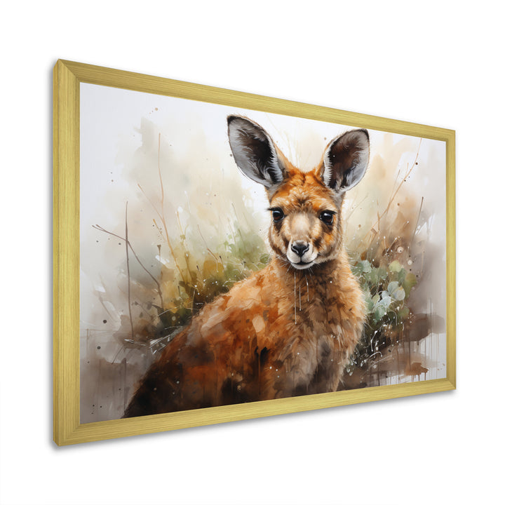Kangaroo Extremely Detailed - Kangaroo Large Canvas Wall Art