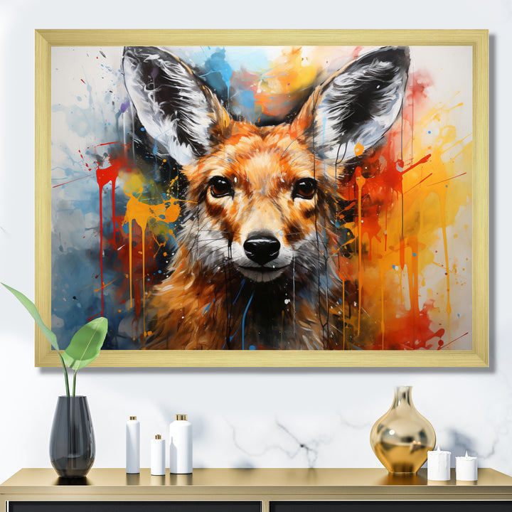 Kangaroo Bound Collage - Kangaroo Living Room Wall Art