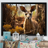 Kangaroo Portrait - Kangaroo Canvas Wall Art