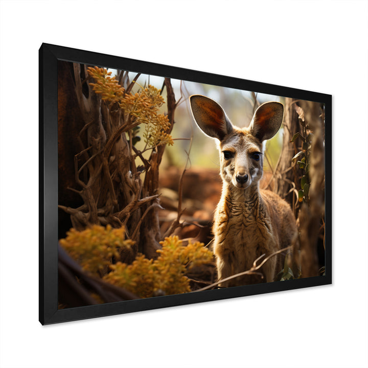 Kangaroo Portrait - Kangaroo Canvas Wall Art