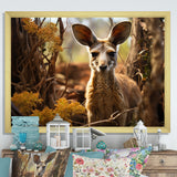 Kangaroo Portrait - Kangaroo Canvas Wall Art