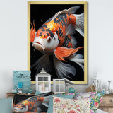 Orange Kois Fish Bold Contrasts - Koi's Fish Framed Canvas Art