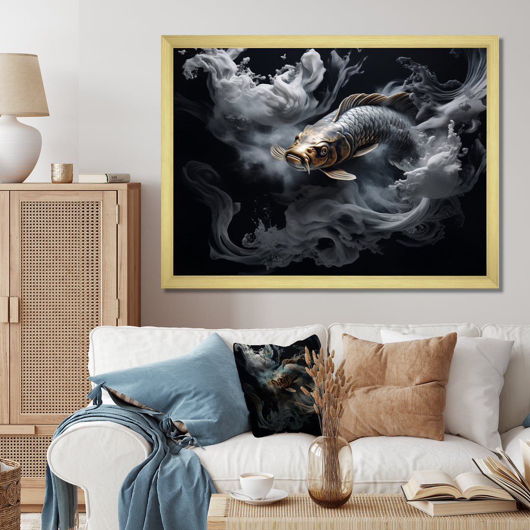 Grey Kois Fish Mystical Elegance - Koi&