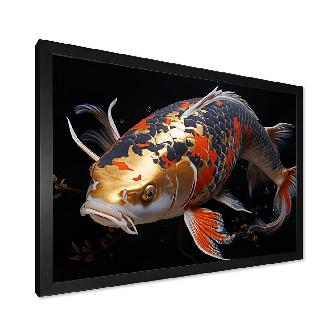 Orange Kois Fish Serene Reflections - Koi&
