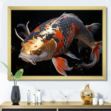 Orange Kois Fish Serene Reflections - Koi's Fish Wall Decor