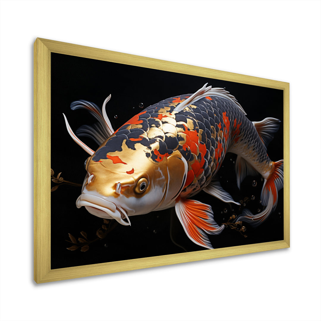 Orange Kois Fish Serene Reflections - Koi&