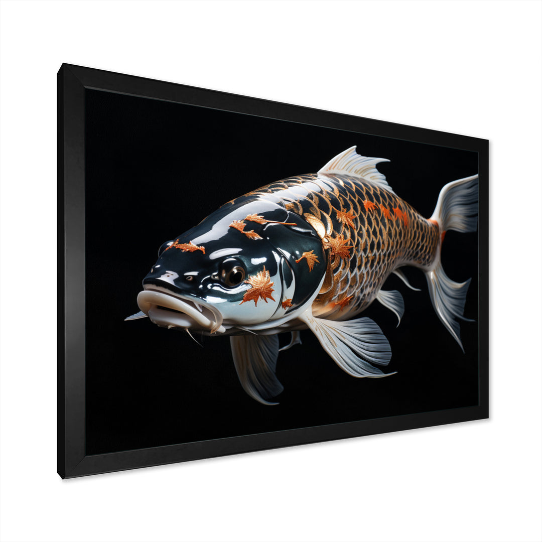 Gold Kois Fish Serene Reflections - Koi&