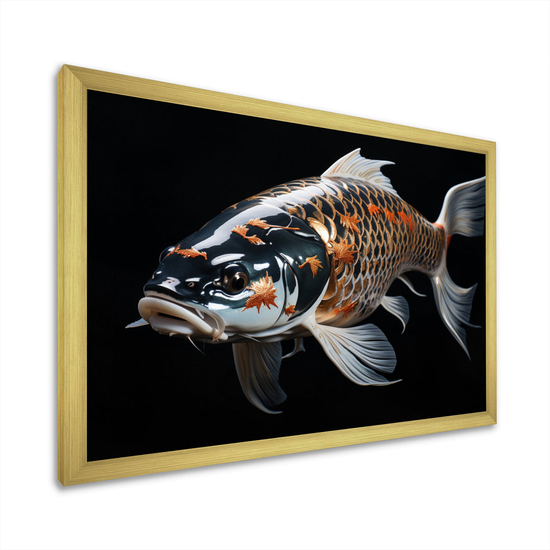 Gold Kois Fish Serene Reflections - Koi&