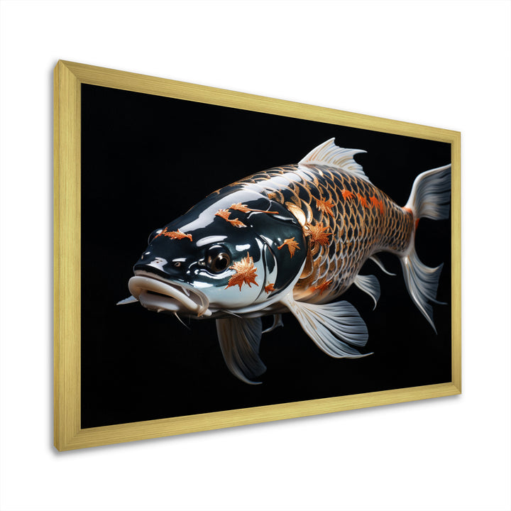 Gold Kois Fish Serene Reflections - Koi&