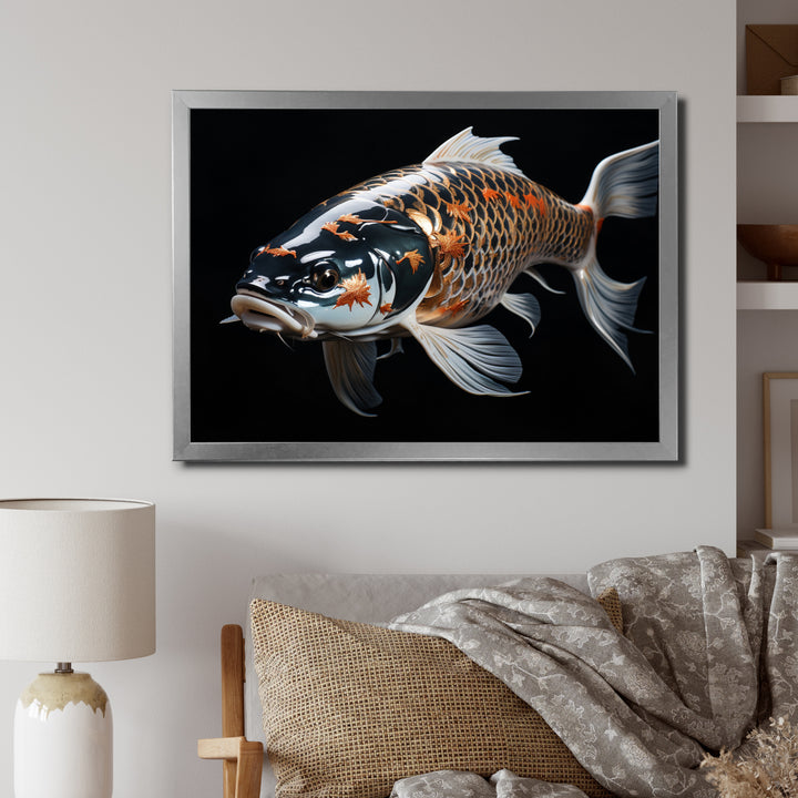 Gold Kois Fish Serene Reflections - Koi&