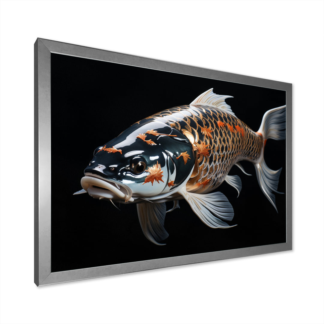 Gold Kois Fish Serene Reflections - Koi&