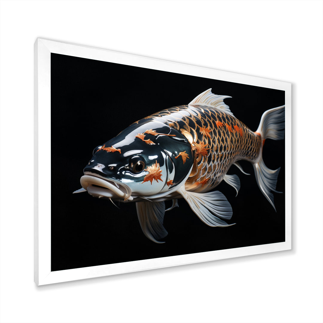 Gold Kois Fish Serene Reflections - Koi&