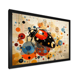 Ladybug Playful Spots Geometric - Red Ladybug Wall Art