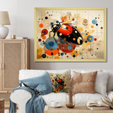 Ladybug Playful Spots Geometric - Red Ladybug Wall Art
