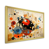 Ladybug Playful Spots Geometric - Red Ladybug Wall Art