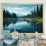 Green River Waters Reflection II - Landscapes Canvas Wall Art