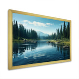 Green River Waters Reflection II - Landscapes Canvas Wall Art