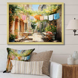 Laundry Day In Italy III - Illustration Canvas Wall Art