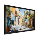 Laundry Day In Italy I - Illustration Canvas Wall Art