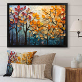 Leaves Autumnal Symphony Patchwork I - Floral Canvas Wall Art