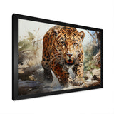 Leopard Silent Attack - Leopard Bedroom Wall Art